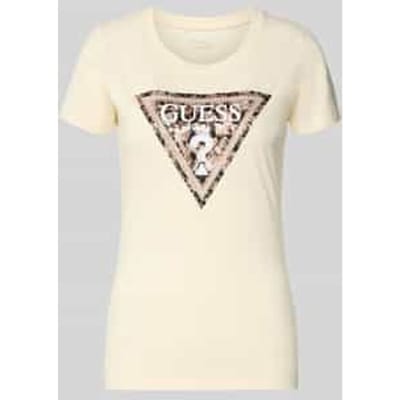 T-Shirt Guess Ss Cn Leo Triangle T-Shirt - Fashion Wear - Vrouwen