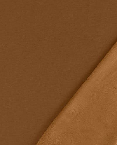 Alpen Fleece Stof Uni per Meter – Camel Bruin – Warm & Zacht – Met Fleece Binnenkant – Voor Hoodies, Joggingbroeken & Loungewear