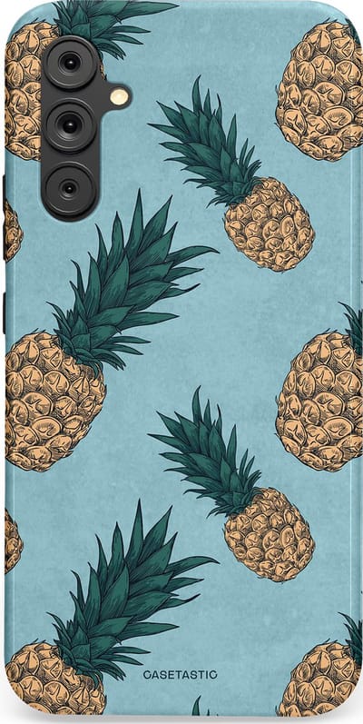 Casetastic Hoesje Geschikt voor Samsung A34 (5G) - Stijlvolle Beschermende Duo-layer Case - Tropische Ananas