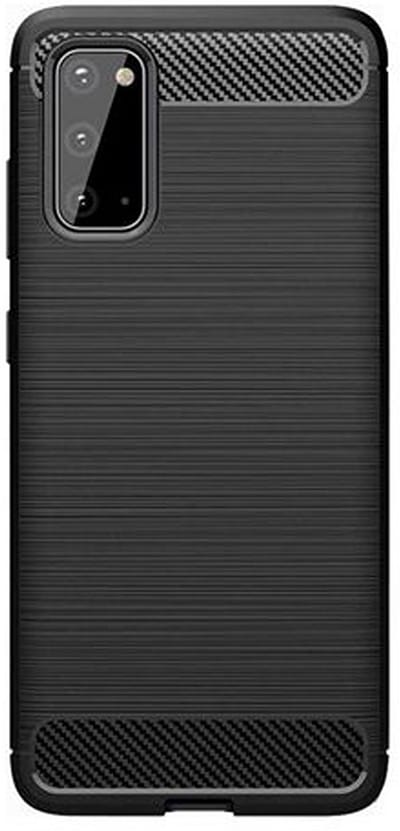 Shop4 Geschikt voor Samsung Galaxy S21 FE Hoesje - Zachte Back Case - Brushed Carbon Zwart