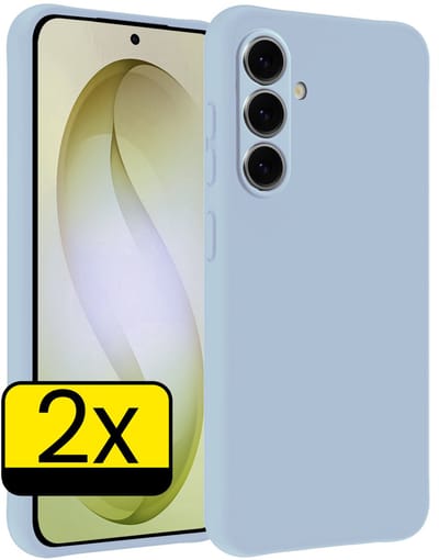 Hoesje - 2 Stuks - Geschikt voor Samsung Galaxy S26 - Sterk & Shockproof - Case Siliconen - Back Cover - Telefoon Hoes - Telefoonhoesjes - Lichtblauw