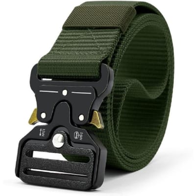 Ceinture Tactique Militaire Homme 6 Couleurs Unisexe Boucle Magnétique Libération Rapide Nylon Ceinture Souple Femmes Outil Entraînement Pantalon Ceintures 125 cm black