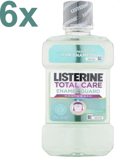 Listerine - Total Care - Enamel Guard - Mondspoeling/Mondwater - 6x 250ml - Voordeelverpakking