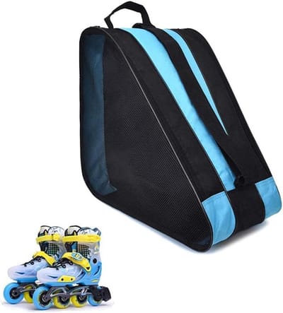 Allecto Plus - Rollertas voor rolschaatsen en schaatsen met schouderriem - Blauw - Volwassenen - 39 x 38 x 20 cm