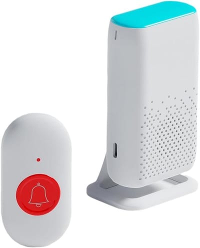 Noodknop voor Ouderen - Draadloze Pager - Veiligheid Thuis - Waterdicht Ontwerp - 30-50m Bereik - Rood