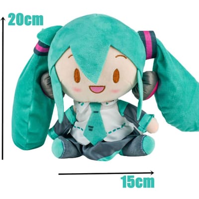 Schattige Schattige Hatsune Miku Pluche Knuffel Anime Knuffelpop met Kenmerkende Vlechtjes Knuffelbare Figuur voor Verzamelaars en Cadeau Geven