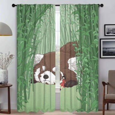 Schattige Gordijnen voor Slaapkamer Verduisteringsgordijn voor Kamer 2 Panel Shades Home Interieur Gordijnen Scheidingswand Halloween Decoratie Woonkamer W50xH70cmx2pcs-CL