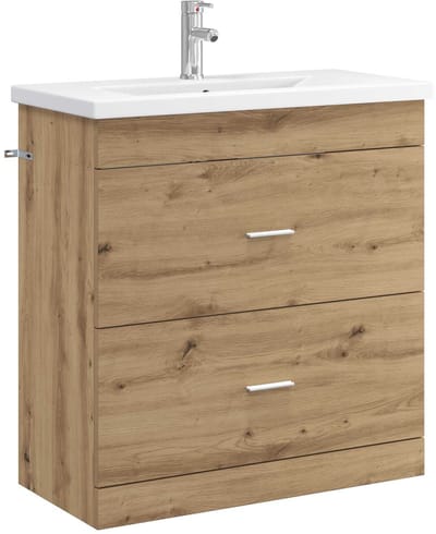 vidaXL - Badkamermeubel - Set - Artisanaal - eiken - 81 - x - 40 - x - 84,5 - cm