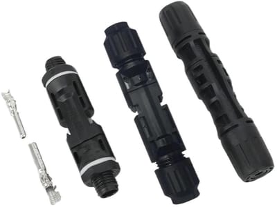 Zonne-connectoren - PV Verbinders - Zonne-energie Systemen - 1000V 30A 50A - MC4 - Zwart