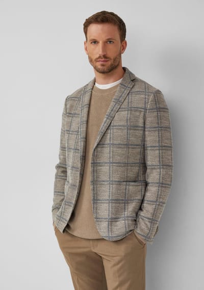 s.Oliver BLACK LABEL - Heren vest - Maat 48 - Mannen - Bruin - voering
