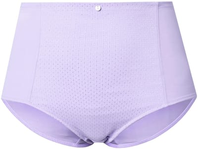 Ulla Popken - Dames - Pantybroekje hoge taille jacquard inzetstuk - Zachtlavendel - Maat 42+