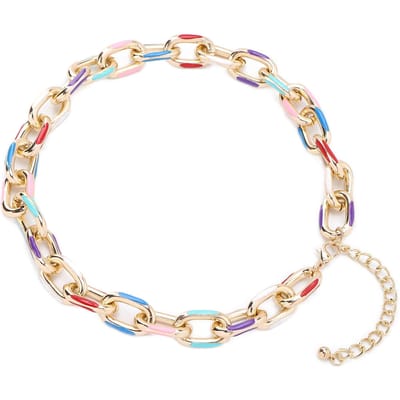 Chaîne Hip Hop Hypoallergénique Élégante Classique Alliage Collier pour Décorations de Vêtements beige