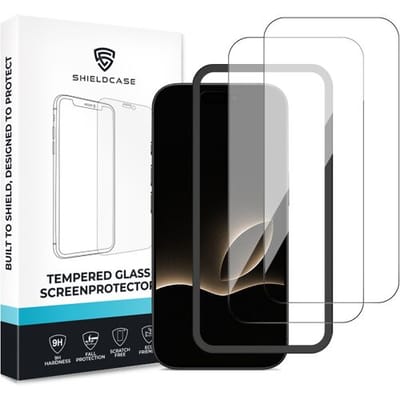 ShieldCase glazen screenprotector geschikt voor Apple iPhone Air screenprotector - Geleverd met montage frame - 2-pack verpakking - screen protector gemaakt van gehard glas