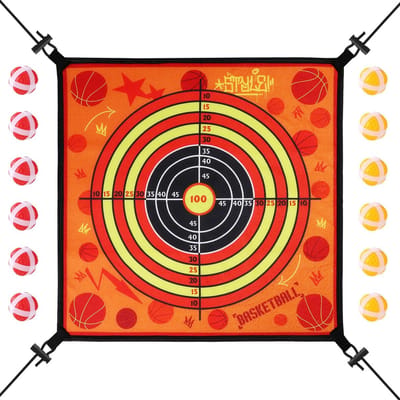 Trampoline Dartbord Spelset met 12 Kleverige Ballen - Leuk Toss Spel voor Binnen en Buiten