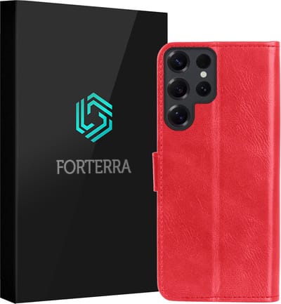Hoesje Geschikt voor Samsung Galaxy S25 Ultra - Luxe Bookcase - Walletcase Hoes - Portemonnee - Cover - Rood