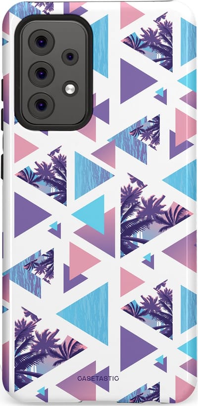 Casetastic Hoesje Geschikt voor Samsung A52 (4G/5G/s) - Stijlvolle Beschermende Duo-layer Case - Zomervibe geometrie