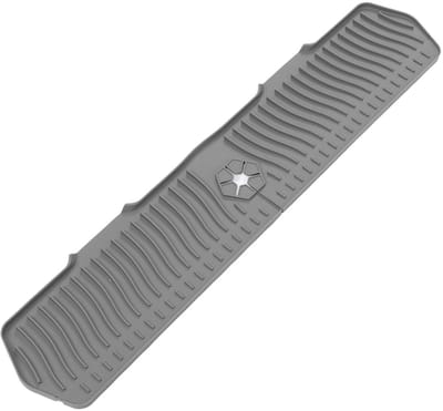 BRENZOOS- Spatbescherming 76 cm - Siliconen Gootsteen Accessoire - Druppelvanger - Verstelbaar Middengat - Houdt Aanrecht Droog - Keuken Gadget