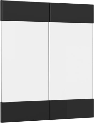 Vicco R-Line Keukenfront – 59.2 x 59 cm meubelfront voor de glazen hangkast Zwart hoogglans