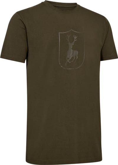 Deerhunter Bamboe T-shirt Outdoor T-shirt Scandinavisch T-shirt Sneldrogend Groen Maat S