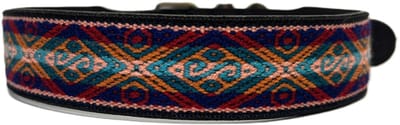 Dogs Love Munay honden halsband - leer - Achuar zwart - 2XL