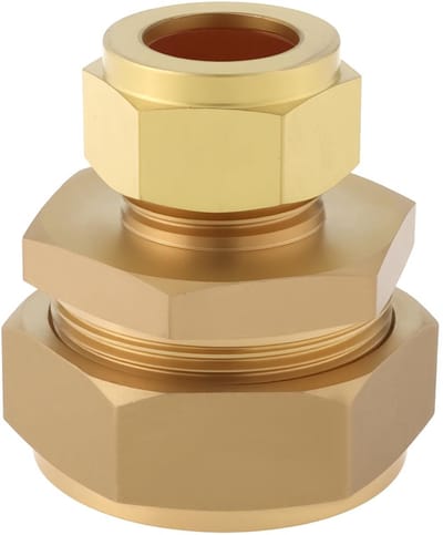 Dailygoody - Messing Compressie Koppeling - MDPE-Pijp Verbinder - Lekvrije Verbinding - 25mm tot 15mm - Duurzaam en Corrosiebestendig - Perfect voor S