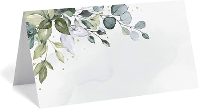 tafelkaarten, 50 stuks naamkaarten om te beschrijven, bruiloft, tafelkaarten met elegant design, tafeldecoratie, plaatskaarten voor feest, verjaardag, vormsel, communie, doop, feest