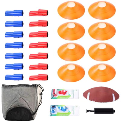 Flag Football Set 14 Personen Groep Aparte Duurzame PVC Flag Football Riem Set voor Buitensporten Flag Football Kit