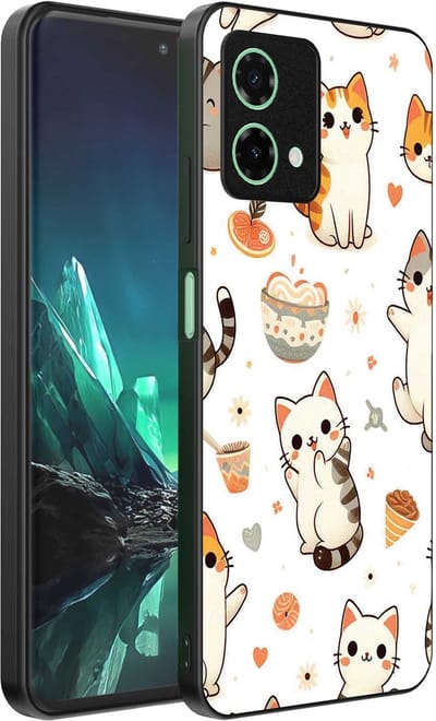 Geschikt voor Motorola Edge 40 Neo Telefoonhoesje met katten opdruk - TPU backcover case cat design - Smartphonica geschikt voor Motorola Edge 40 Neo