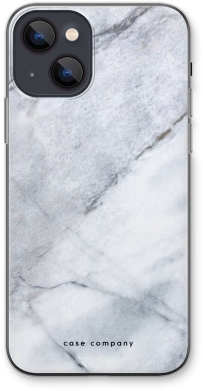 Case Company® - Hoesje geschikt voor iPhone 13 hoesje - Witte marmer - Soft Cover Telefoonhoesje - Bescherming aan alle Kanten en Schermrand