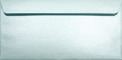 Metallic (parelmoer) blauwe enveloppen DL - 110 x 220 mm - 25 stuks - HK zelfklevend met plakstrip - 120 gram - Majestic - Netuno