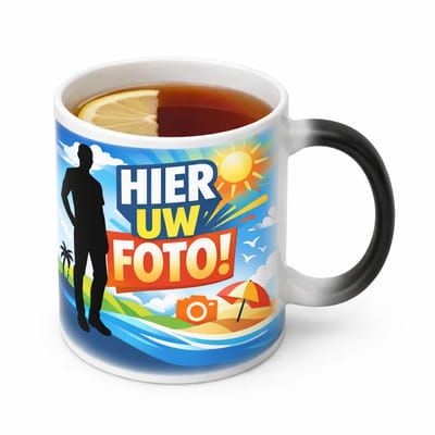 Magische fotomok - gepersonaliseerde mok met eigen foto - warmtegevoelige zwarte mok Magische mok met eigen foto – Gepersonaliseerde mok – Warmtegevoelige mok – Uniek cadeau