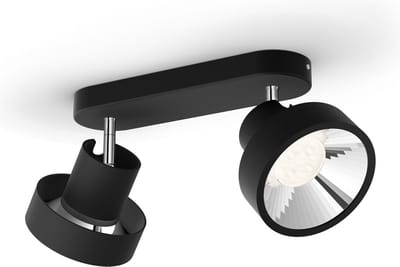 Philips Bukko opbouwspot - 2-lichts - zwart