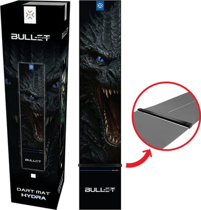 Bullet Carpet Hydra - Dartmat inclusief Dart Oche - 300 x 60 cm - Dart Mat - Dartmatten