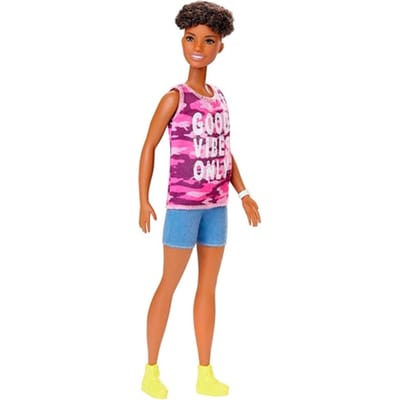 Barbie Fashionistas Originele Pop met Krullen