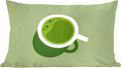 Sierkussens - Kussentjes Woonkamer - 60x40 cm - Minimalistisch - Kopjes - Matcha -Groen