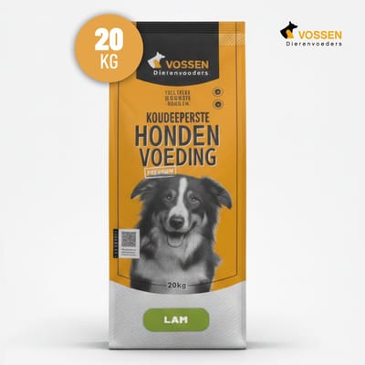 VOSSEN Geperste Brok Lam 20 kg - geperste hondenvoeding - hypoallergeen - single proteïne - gevoelige hond - allergië - lam