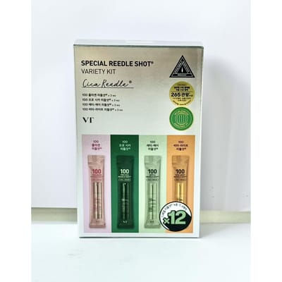 VT COSMETICS CICA Reedle Shot 100, Spicule Microneedling Serum voor Poriënverzorging & Peeling, Exosoom, Centella Asiatica voor Glanzende Huid, Huidtextuur Stick 2ml*12ea beige