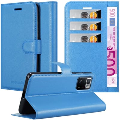 Cadorabo Hoesje geschikt voor Xiaomi POCO X3 GT in PASTEL BLAUW - Beschermhoes met magnetische sluiting, standfunctie en kaartvakje Book Case Cover Etui