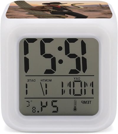 Digitale Wekker - Nachtlampje Klok - Rustgevend Ontwaken - 7 Kleuren Sfeerlicht - 3 Inch Display - Wit