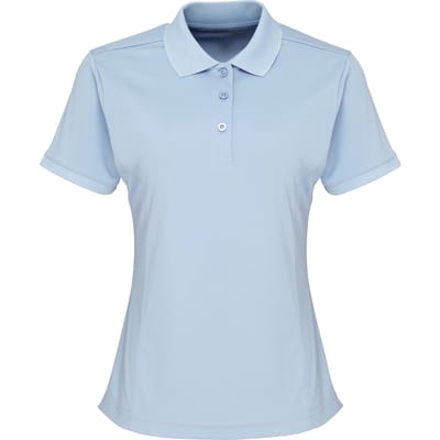 Premier Dames/dames Coolchecker korte mouw Pique Polo T-Shirt (Lichtblauw)