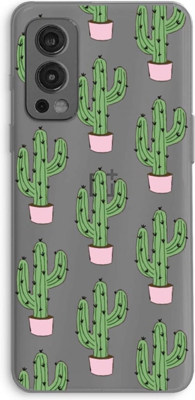 Case Company® - Hoesje geschikt voor OnePlus Nord 2 5G hoesje - Cactus Lover - Soft Cover Telefoonhoesje - Bescherming aan alle Kanten en Schermrand