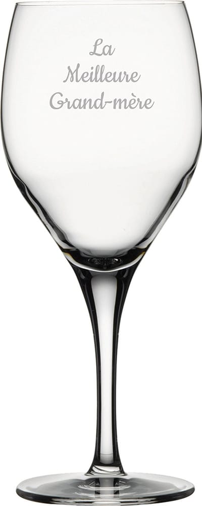 Witte wijnglas gegraveerd - 34cl - La Meilleure Grand-mère