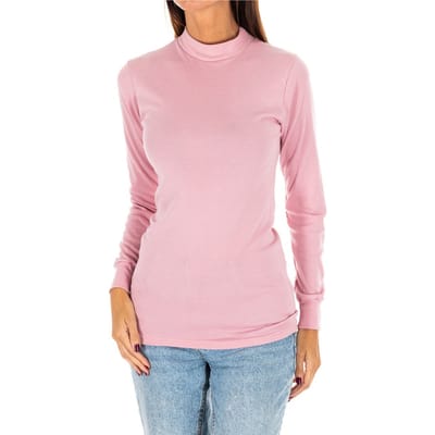 T-shirt met lange mouwen en halfhoge kraag 1625-M dames