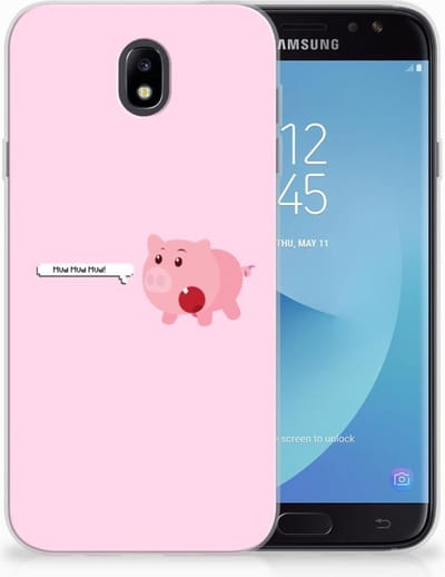 Samsung Galaxy J7 2017 | J7 Pro Telefoonhoesje met Naam Pig Mud