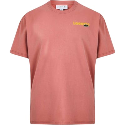 Lacoste Heren-T-shirt met ombré-print (Rood)