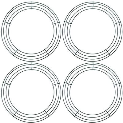 Metalen Krans Frame Set 4 Stuks - Groene Draad Krans voor Kerst, Bruiloft, Vakantie en Tuindecoraties