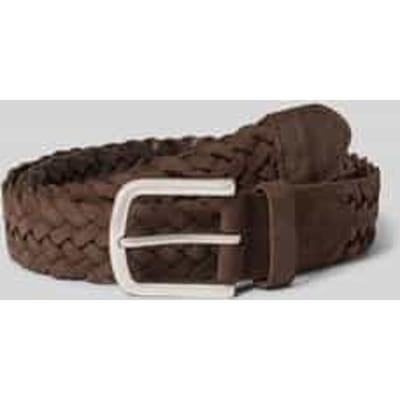 Riem van leer in vlechtlook model 'Vancouver'