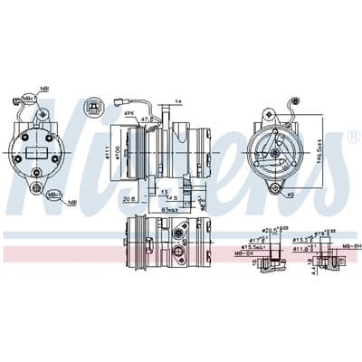 Compressor, airconditioner NISSENS 89261