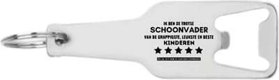 Akyol - ik ben de trotse schoonvader van de grappigste en leukste en beste kinderen flesopener - Schoonvader - familie mensen met een schoonvader - cadeau - 105 x 25mm
