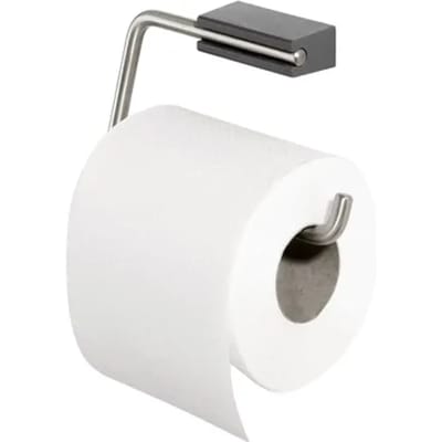 Tiger Cliqit Toiletrolhouder Zonder Klep Rvs Geborsteld / Donkergrijs